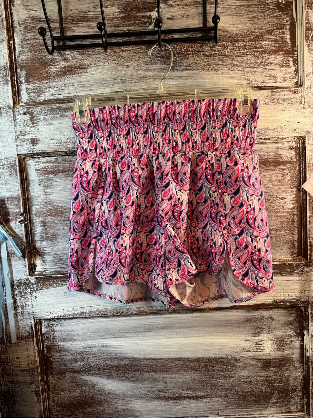 Simply Southern Pink Paisley High-Waist Shorts